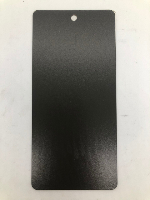 Revestimiento en polvo híbrido gris plateado con textura de arena
