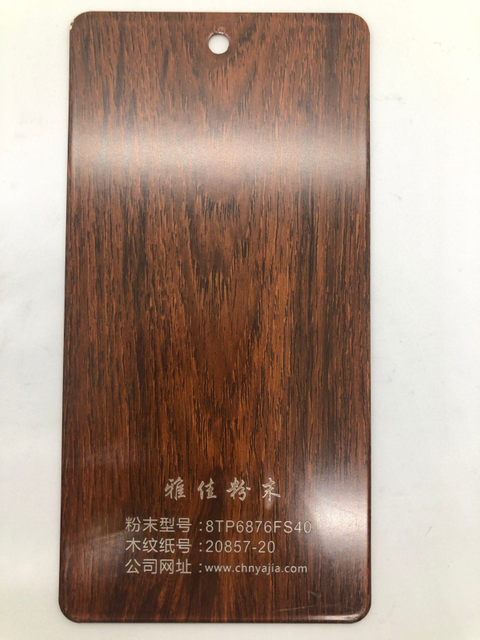 Fabricante de recubrimiento en polvo electrostático de poliéster epoxi con superficie estilo nogal