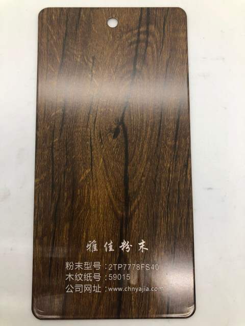Recubrimiento en polvo de grano de madera de papel de transferencia de calor de transferencia al vacío 3D para muebles de metal