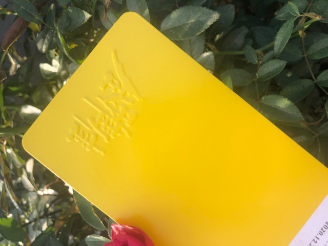 Recubrimiento de cubo de polvo mate de metal amarillo de poliéster sólido de moda